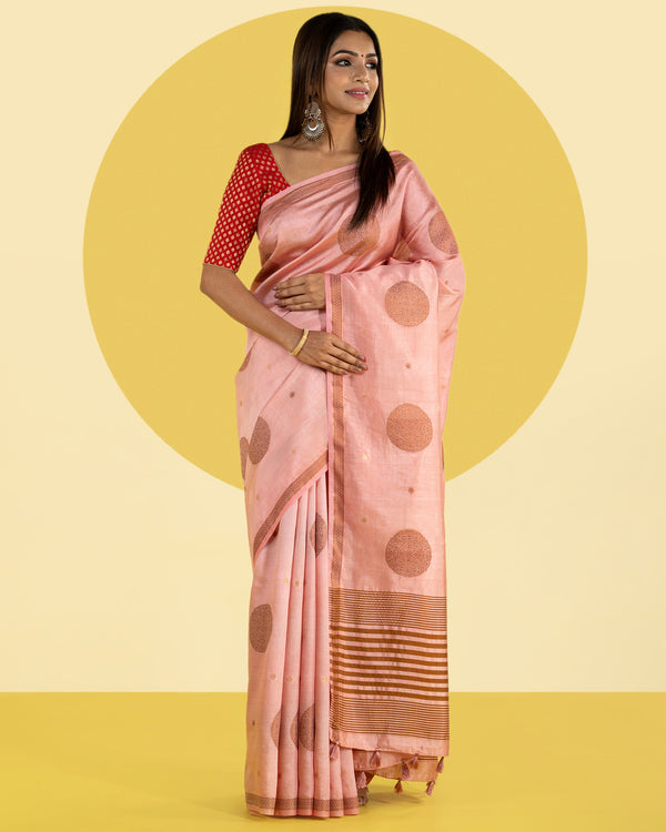 Peach Saree