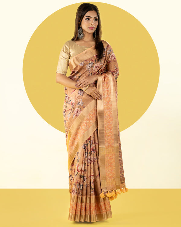 Mustard Saree