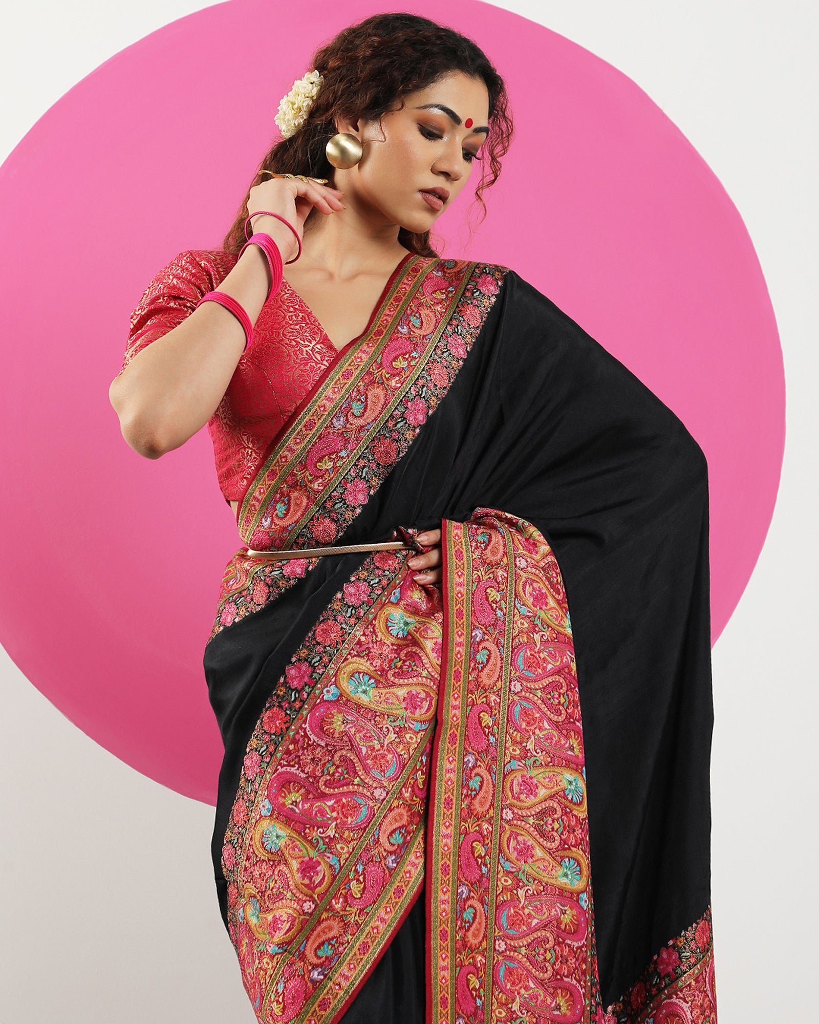 blended georgette saree