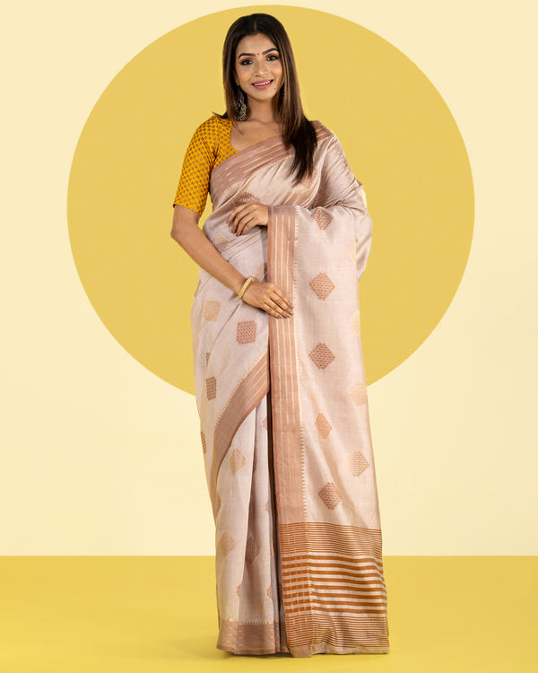 Beige Saree