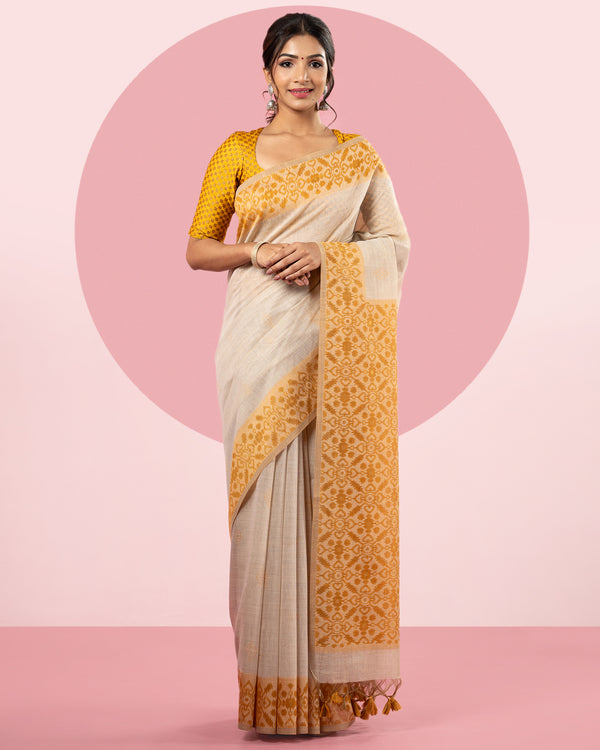 Beige Saree