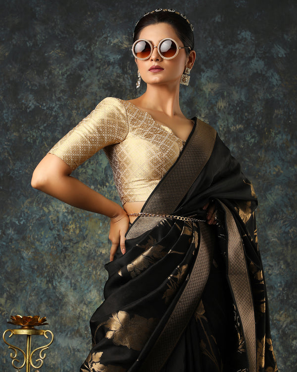 Black Fancy Banarasi Saree