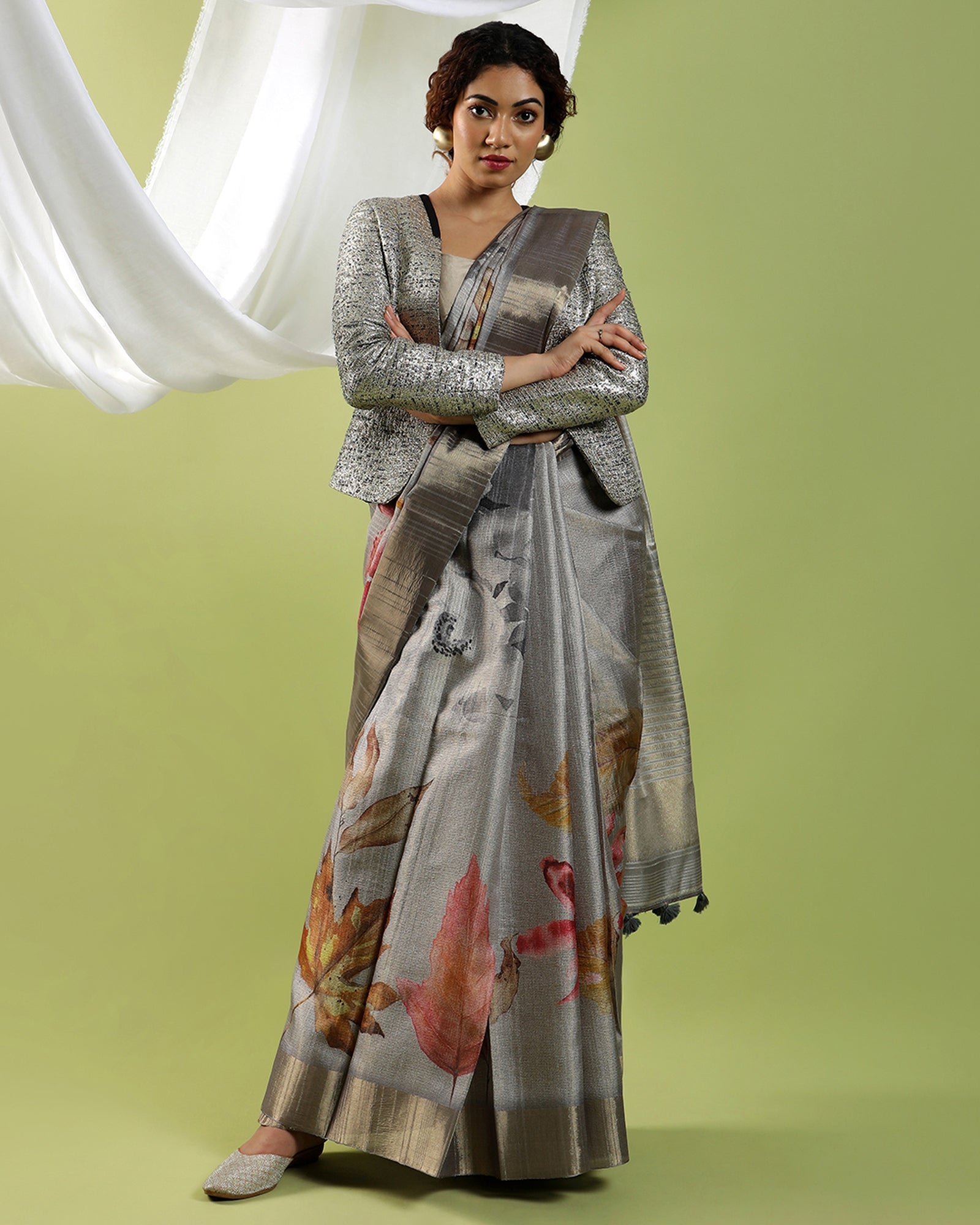 Blended silk saree