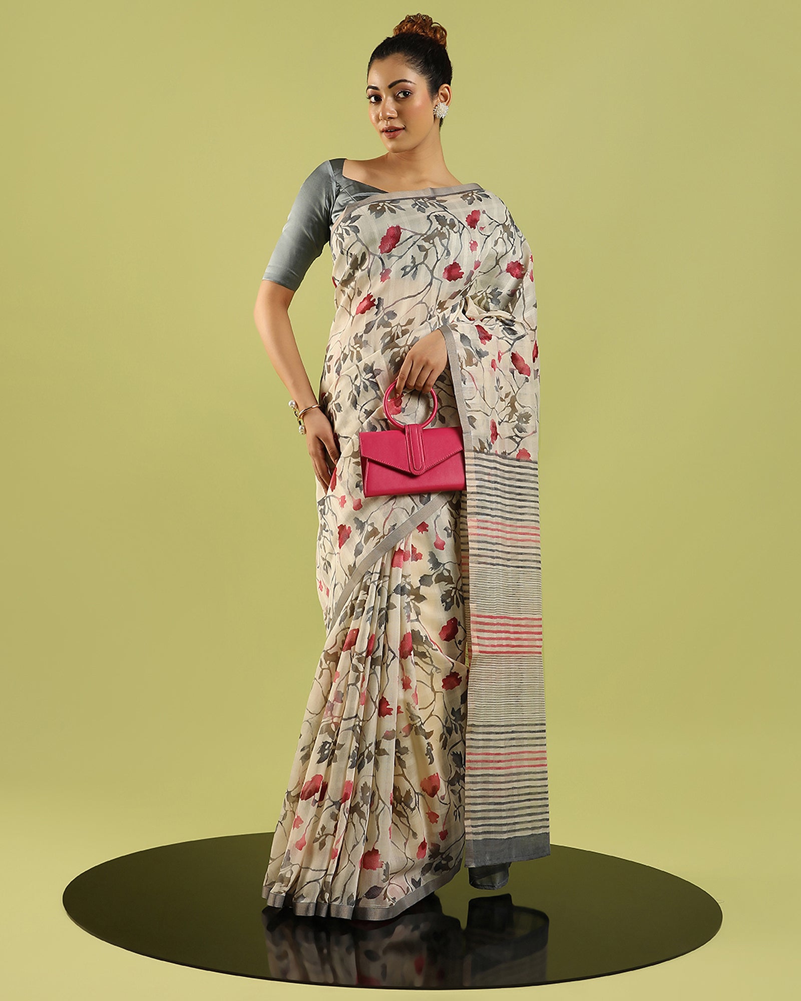 blended georgette saree