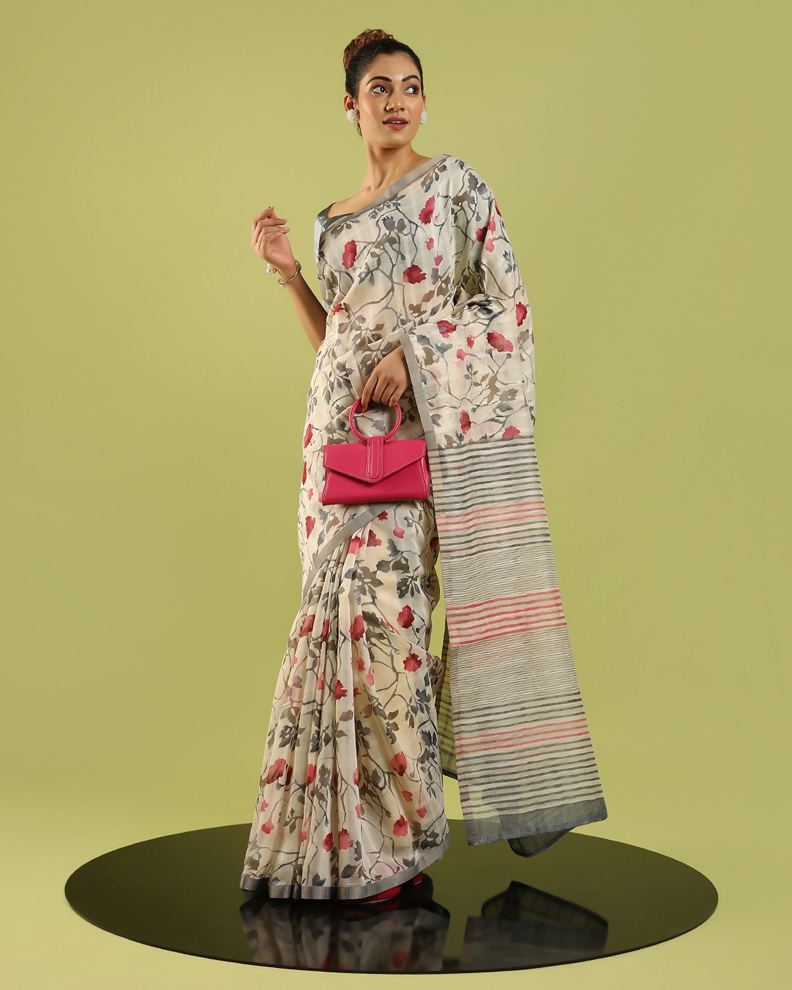 blended georgette saree