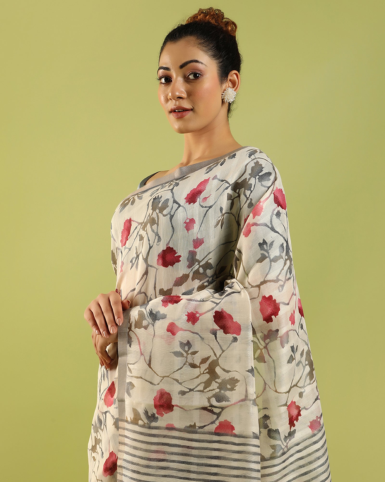 blended georgette saree