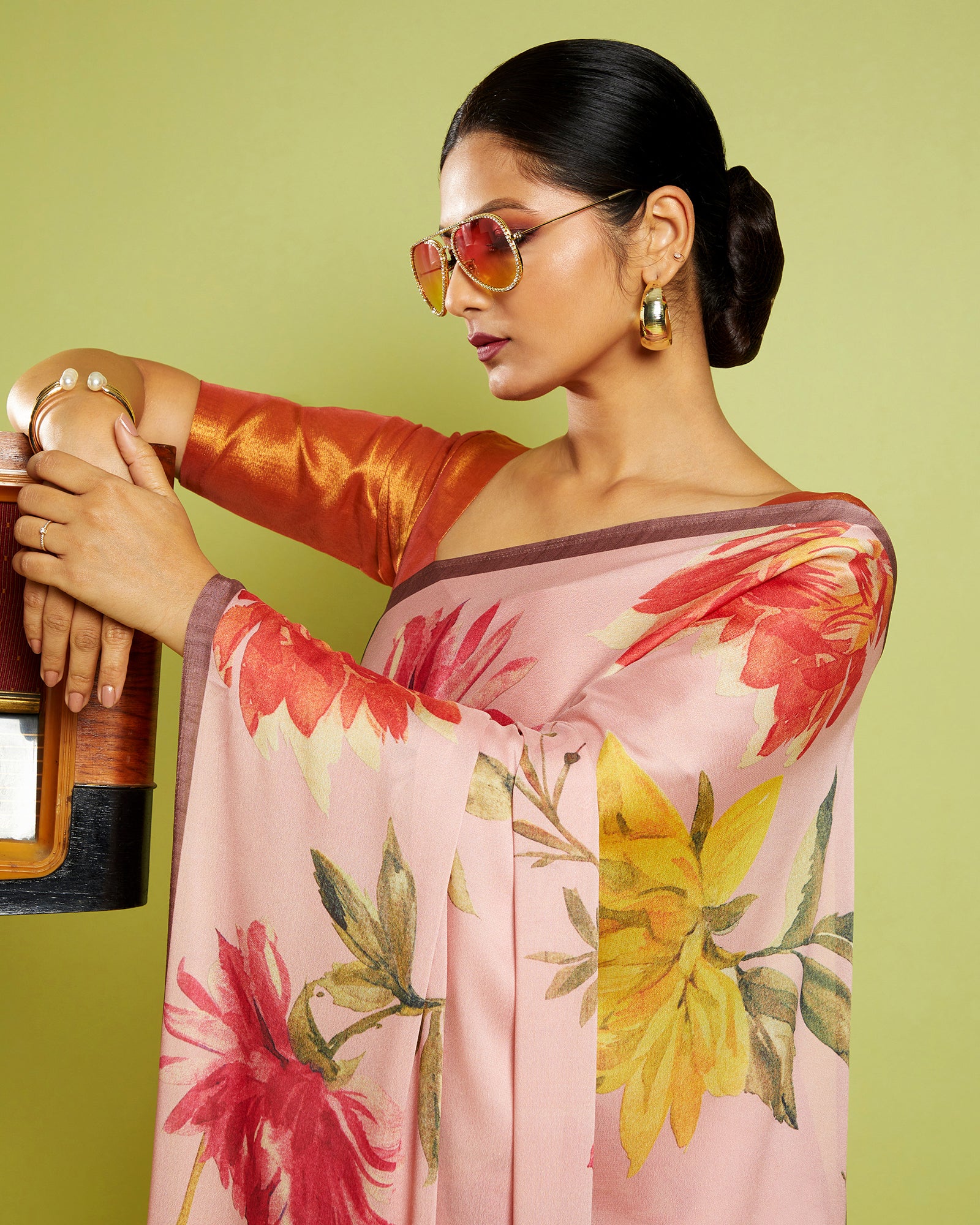 Viscose Crepe Saree for women
