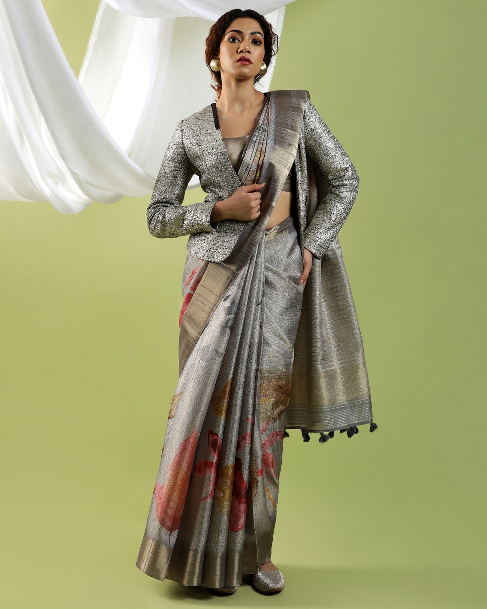 Blended silk saree