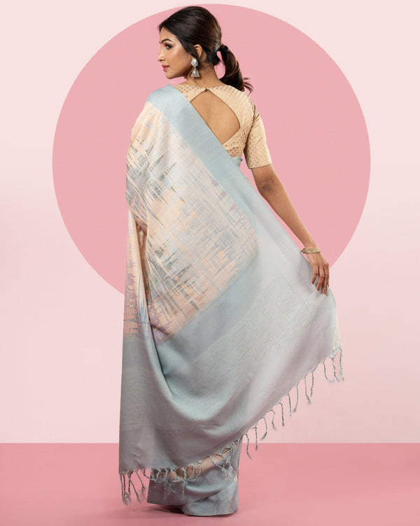 Beige Printed Saree