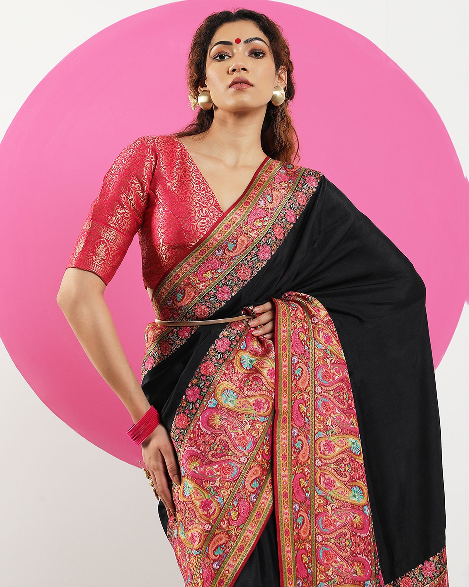 blended georgette saree