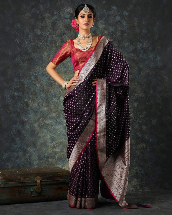 Purple Fancy Banarasi Silk Saree