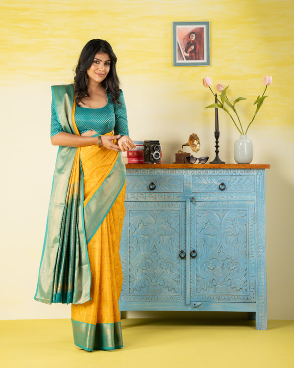 Yellow Silk Saree